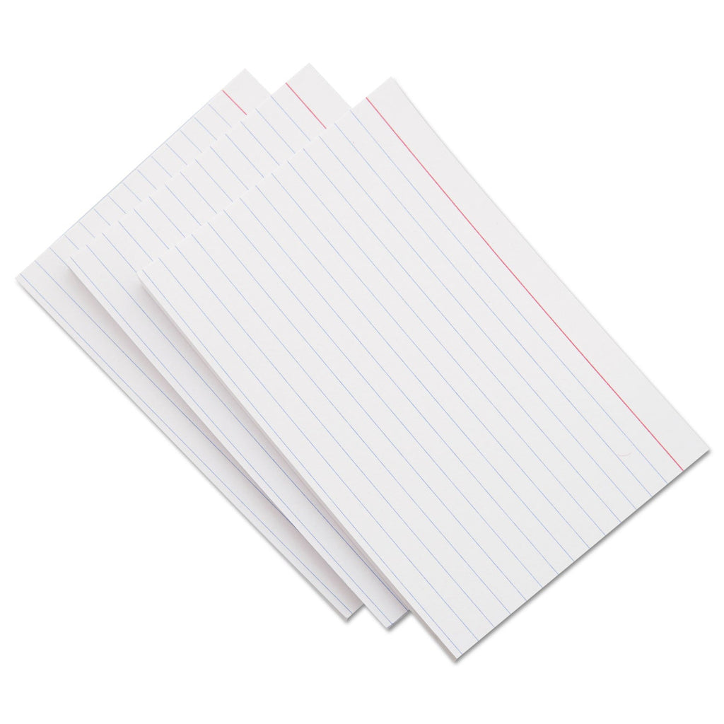 Universal Ruled Index Cards, 3 x 5, White, 500/Pack