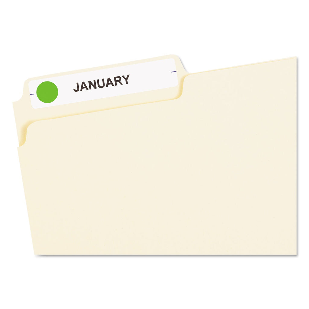 Avery Handwrite Only Self-Adhesive Removable Round Color-Coding Labels, 0.5" dia, Neon Green, 60/Sheet, 14 Sheets/Pack, (5052)