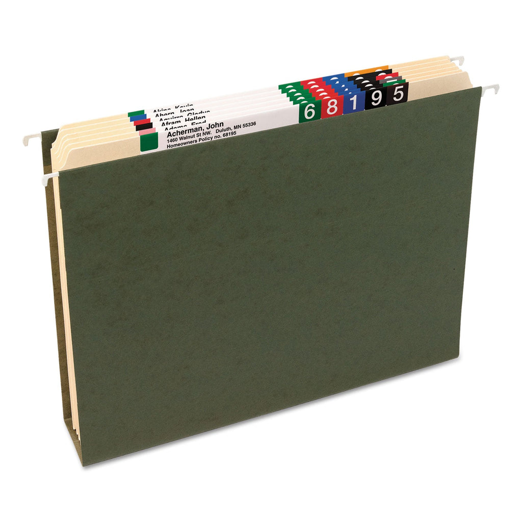 Smead Box Bottom Hanging File Folders, 2" Capacity, Letter Size, Standard Green, 25/Box