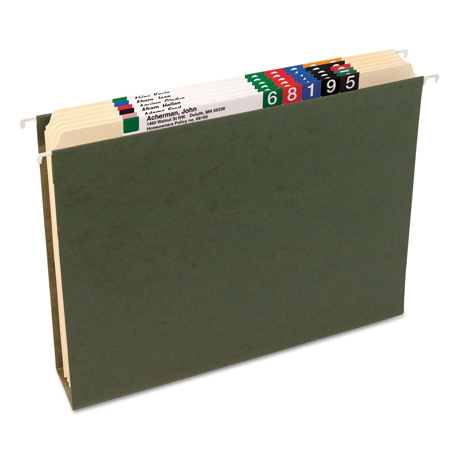 Smead Box Bottom Hanging File Folders, 2" Capacity, Letter Size, Standard Green, 25/Box