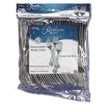 WNA Reflections Heavyweight Plastic Utensils, Fork, Silver, 7", 40/Pack, 8 Packs/Carton