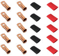 2/0 Gauge Cable Lugs with Heat Shrink Tubing
