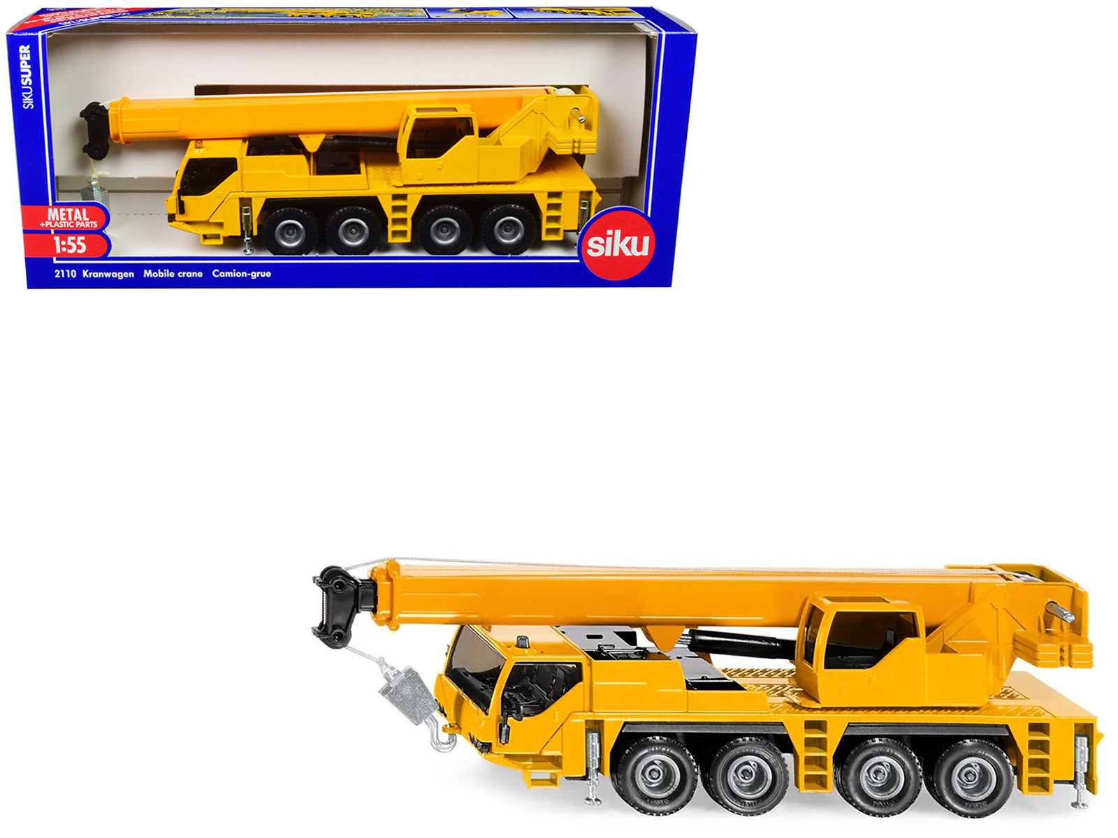 Mobile Crane Yellow 1/55 Diecast Model by Siku  free shipping USA