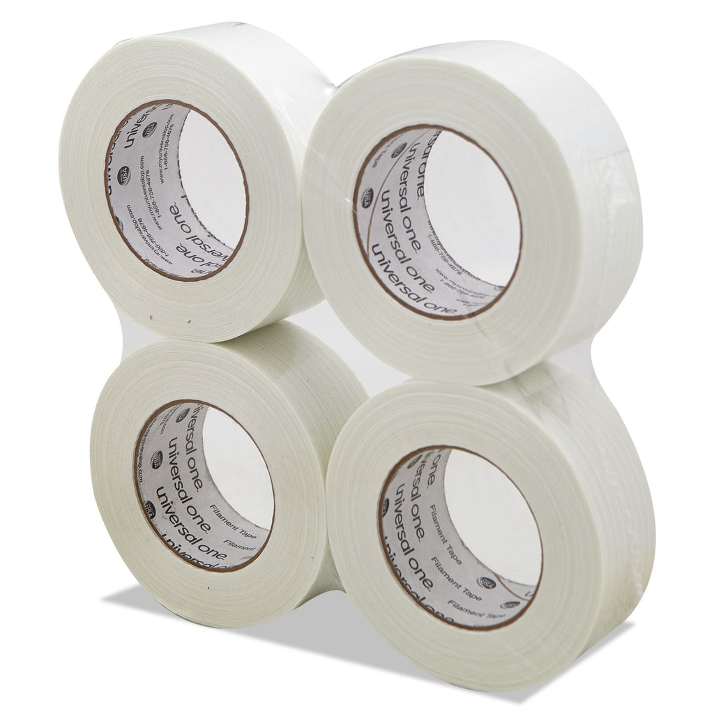 Universal 350# Premium Filament Tape, 3" Core, 48 mm x 54.8 m, Clear