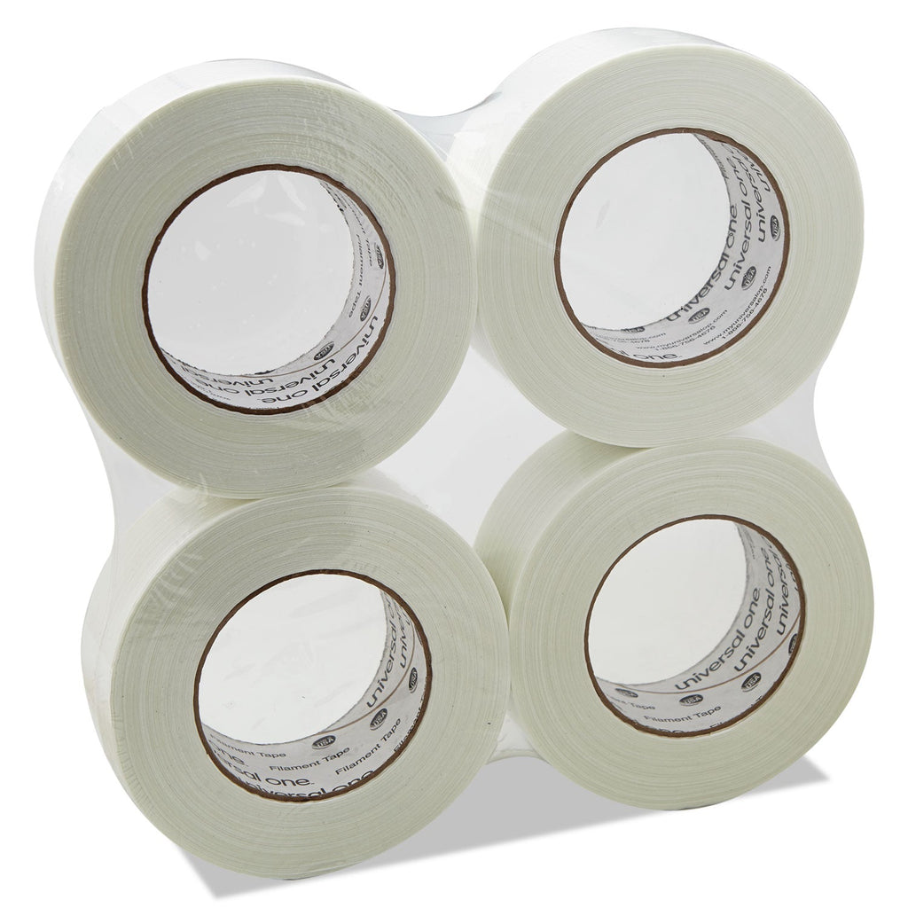 Universal 350# Premium Filament Tape, 3" Core, 48 mm x 54.8 m, Clear