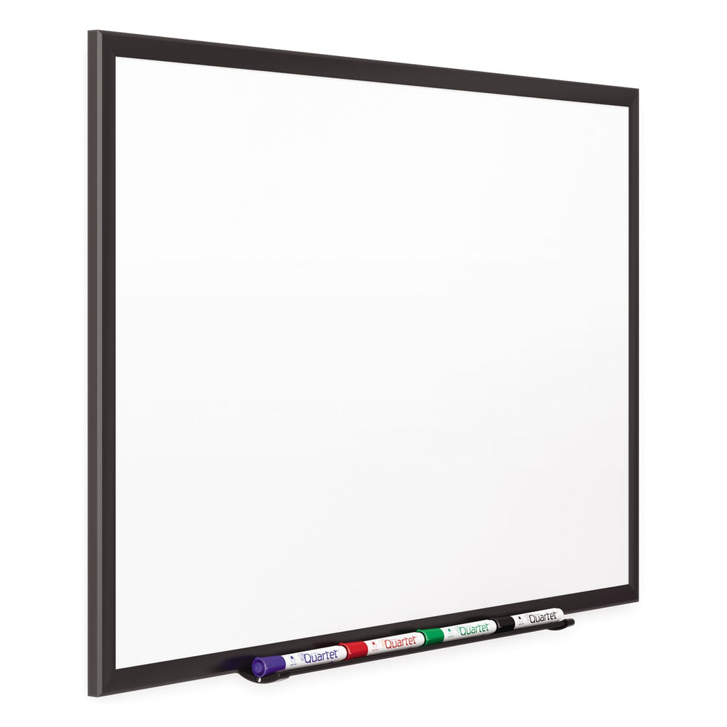 Quartet Classic Porcelain Magnetic Whiteboard, 96 x 48, Black Aluminum Frame