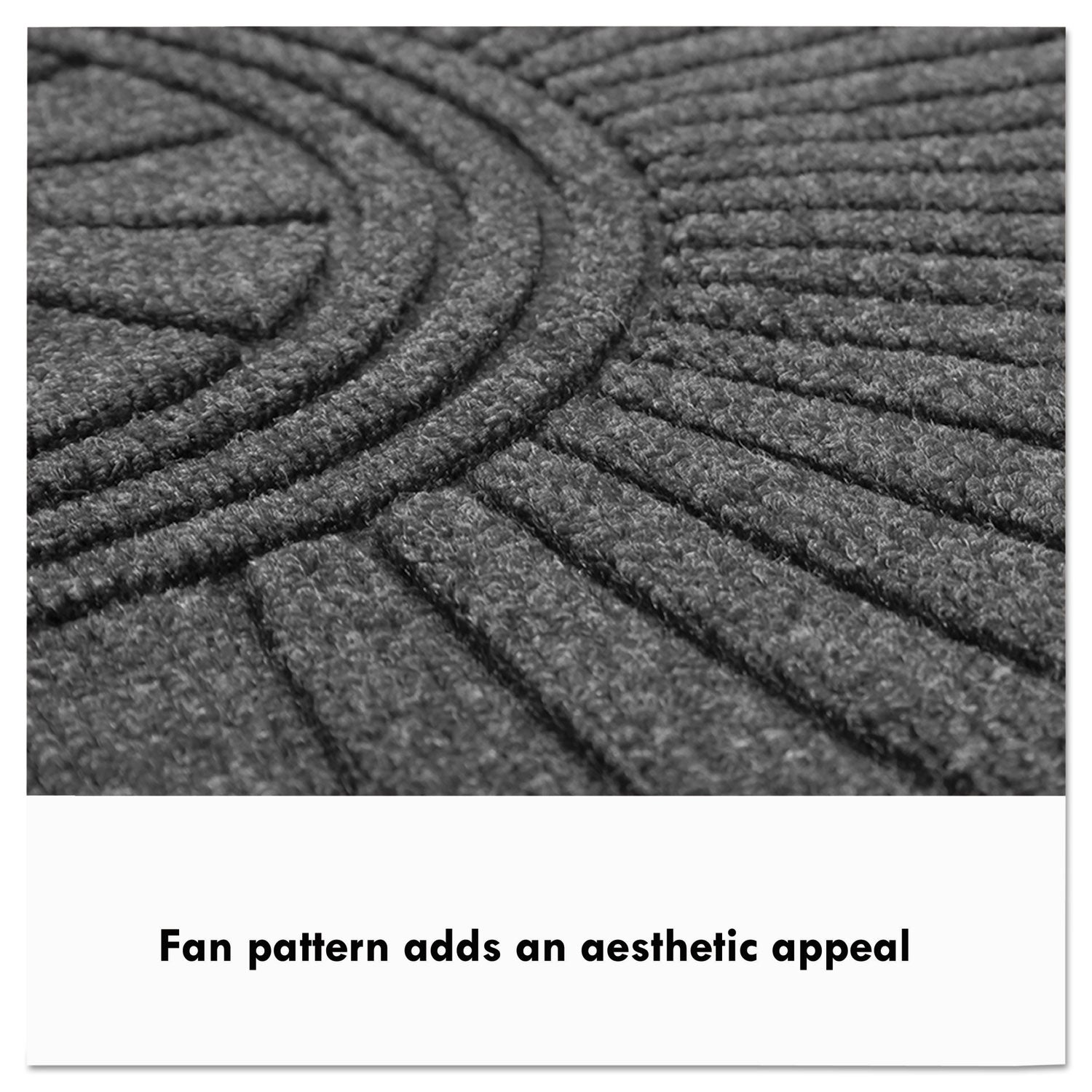 Guardian EcoGuard Diamond Floor Mat, Double Fan, 48 x 96, Charcoal