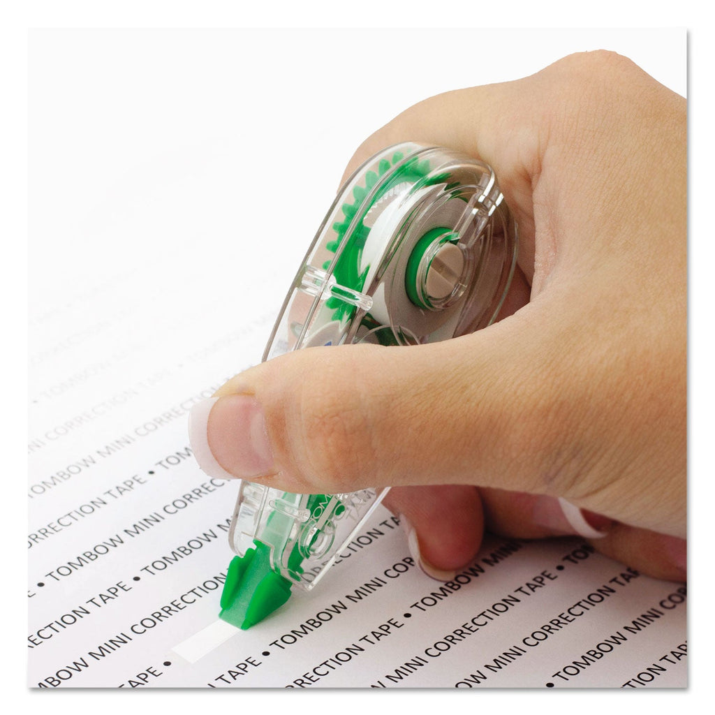 Tombow MONO Mini Correction Tape, Non-Refillable, Clear Applicator, 0.17" x 315", 10/Pack