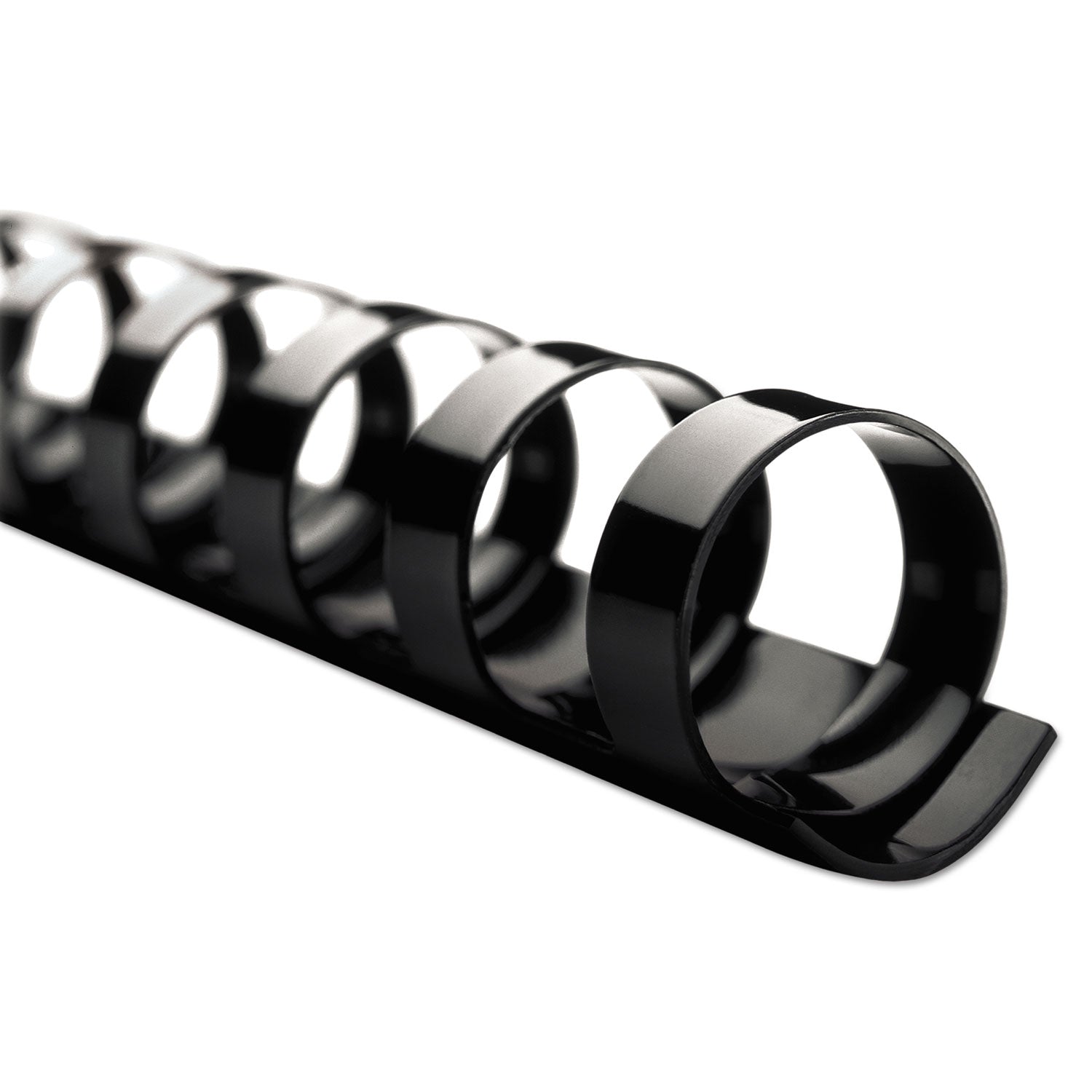 GBC CombBind Standard Spines, 1" Diameter, 225 Sheet Capacity, Black, 100/Box