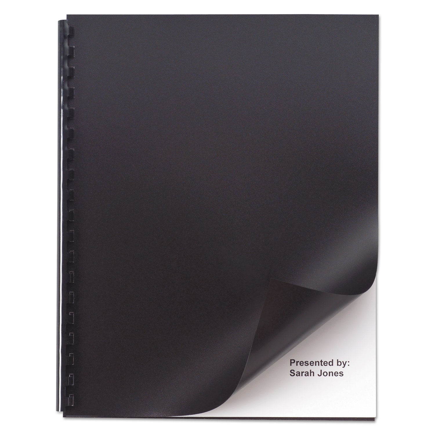 GBC Opaque Plastic Presentation Covers for Binding Systems, Black, 11 x 8.5, Unpunched, 50/Pack