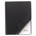 GBC Leather-Look Presentation Covers for Binding Systems, Black, 11.25 x 8.75, Unpunched, 100 Sets/Box
