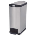 Rubbermaid Slim Jim Stainless Steel Step-On Container, End Step Style, 13 gal, Black