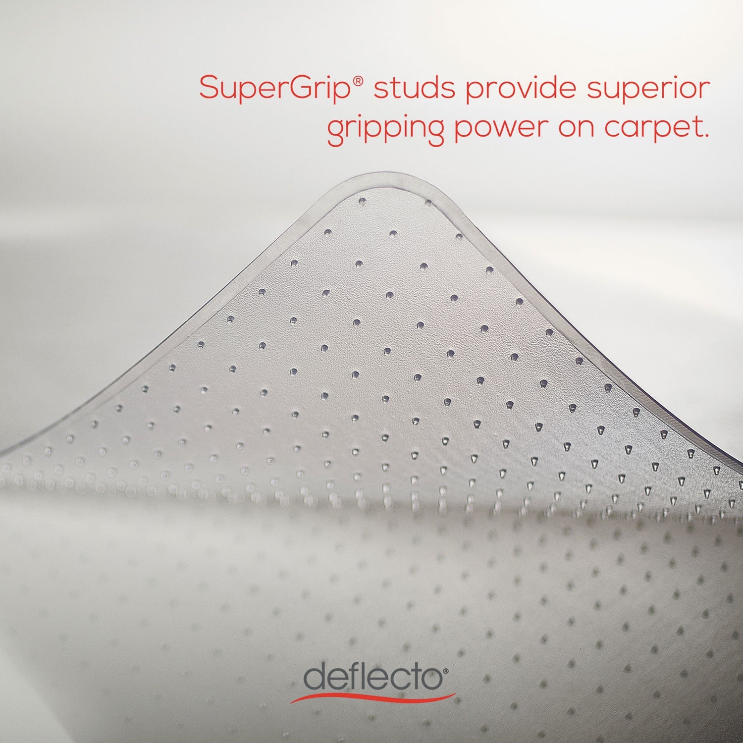 deflecto DuraMat Moderate Use Chair Mat, Low Pile Carpet, Flat, 46 x 60, Rectangle, Clear
