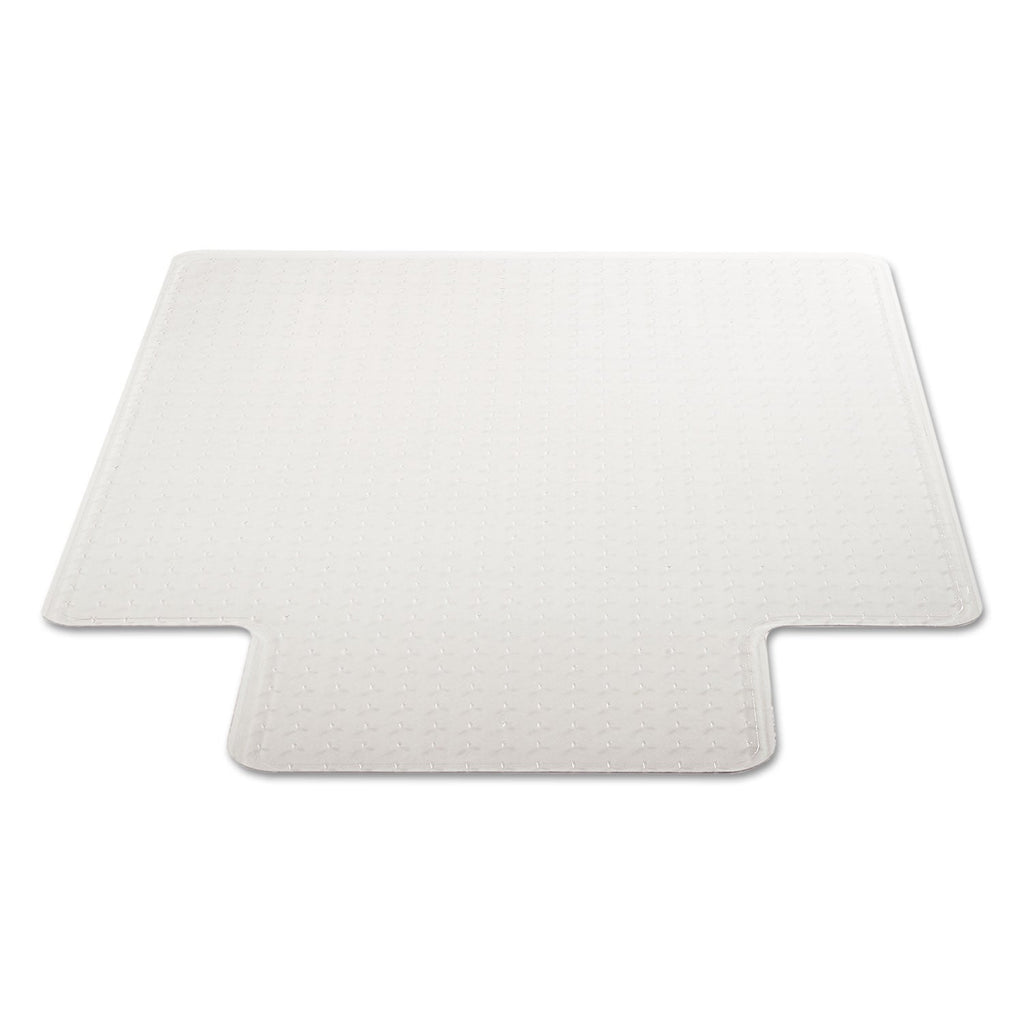 deflecto DuraMat Moderate Use Chair Mat, Low Pile Carpet, Flat, 36 x 48, Lipped, Clear