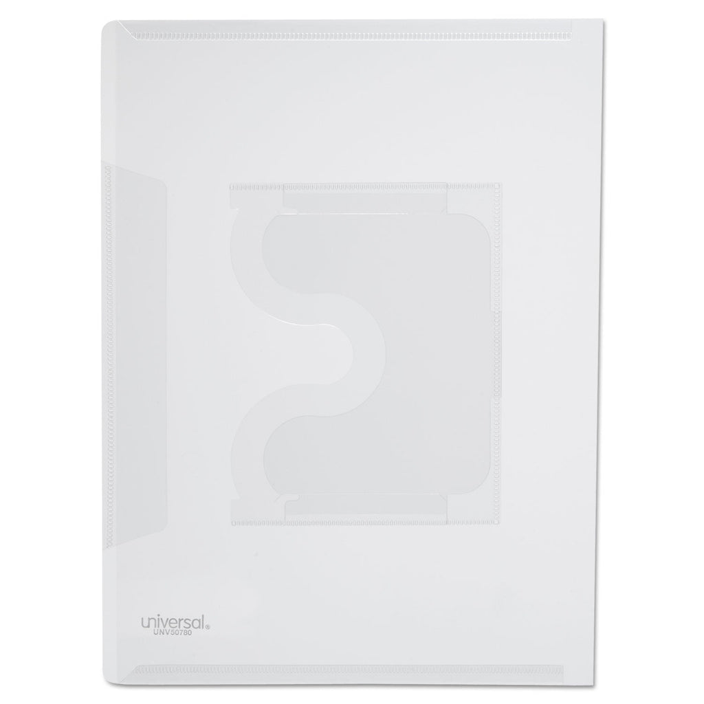 Universal Transparent Deluxe Locking Project Files with CD-ROM Holder, Letter Size, Clear, 25/Pack