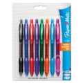 Paper Mate Profile Ballpoint Pen, Retractable, Bold 1.4 mm, Assorted Ink and Barrel Colors, 8/Pack