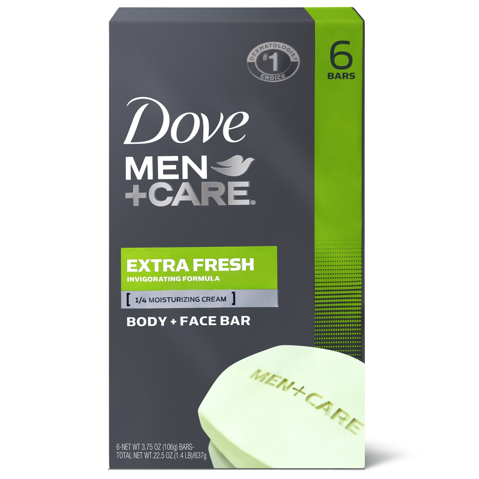 Dove Men+Care Extra Fresh Bar Soap for Men (6 x 3.75oz)