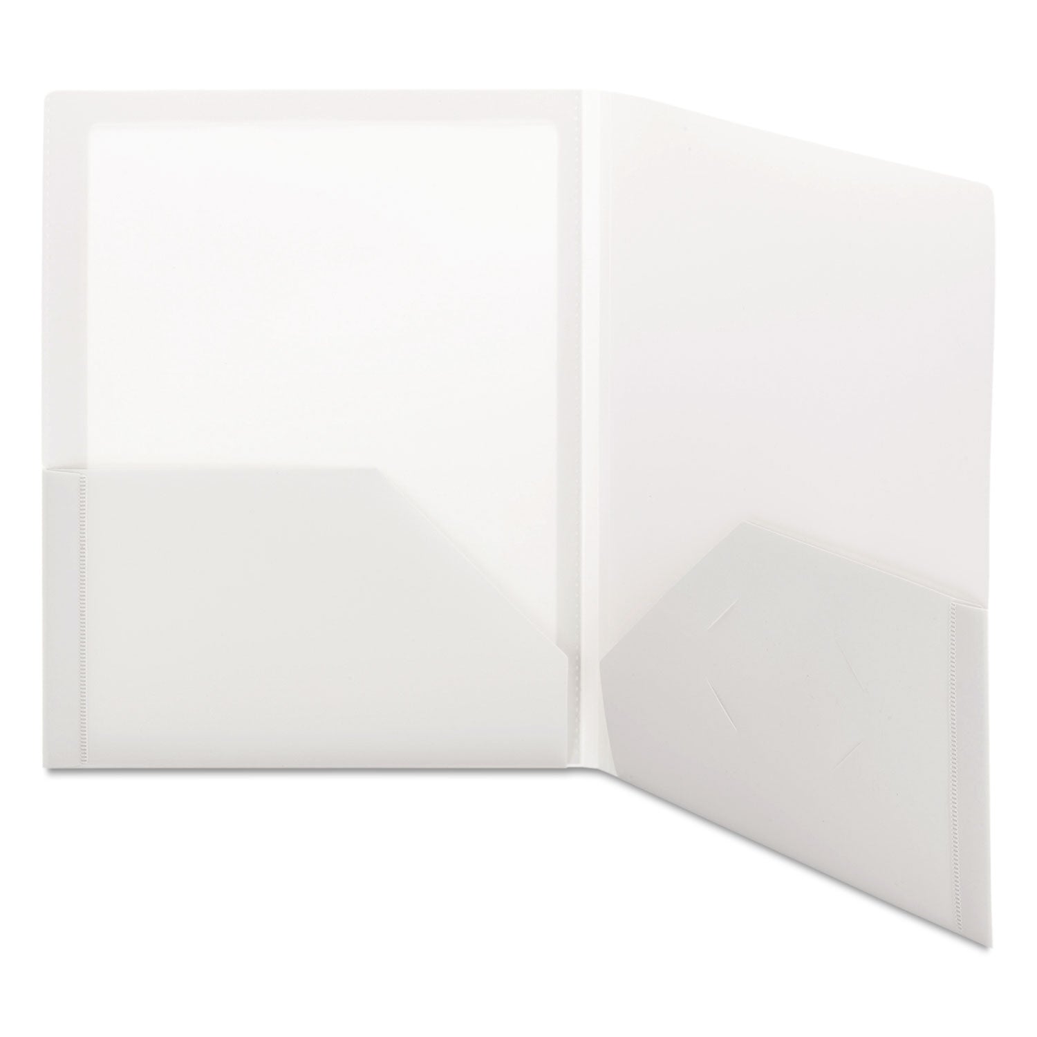 Smead Frame View Poly Two-Pocket Folder, 100-Sheet Capacity, 11 x 8.5, Clear/Oyster, 5/Pack