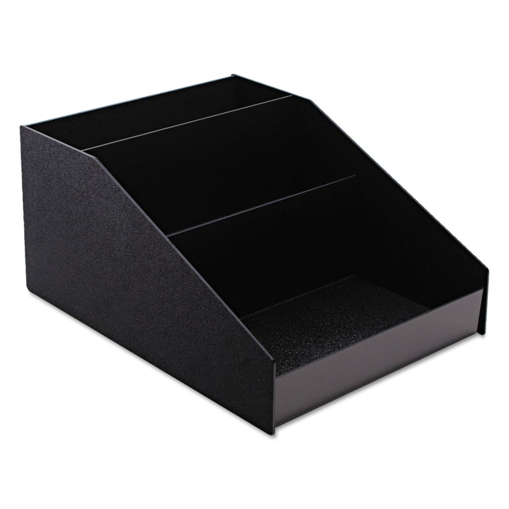 Vertiflex Horizontal Condiment Organizer, 9 Compartments, 12 x 16 x 7.5, Black