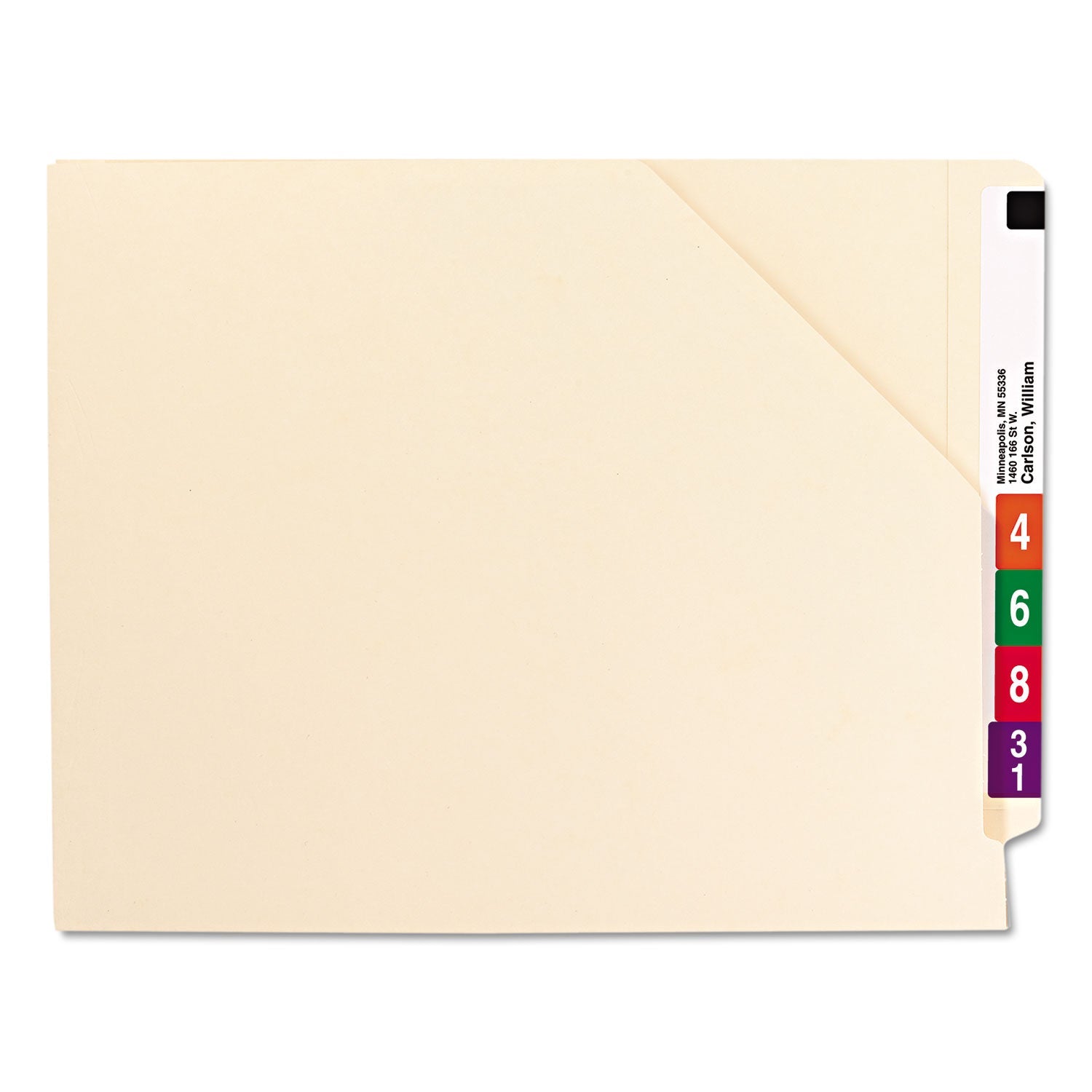 Smead End Tab Jackets with Reinforced Tabs, Straight Tab, Letter Size, 14-pt Manila, 50/Box