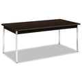 HON Utility Table, Rectangular, 72w x 36d x 29h, Mocha/Black