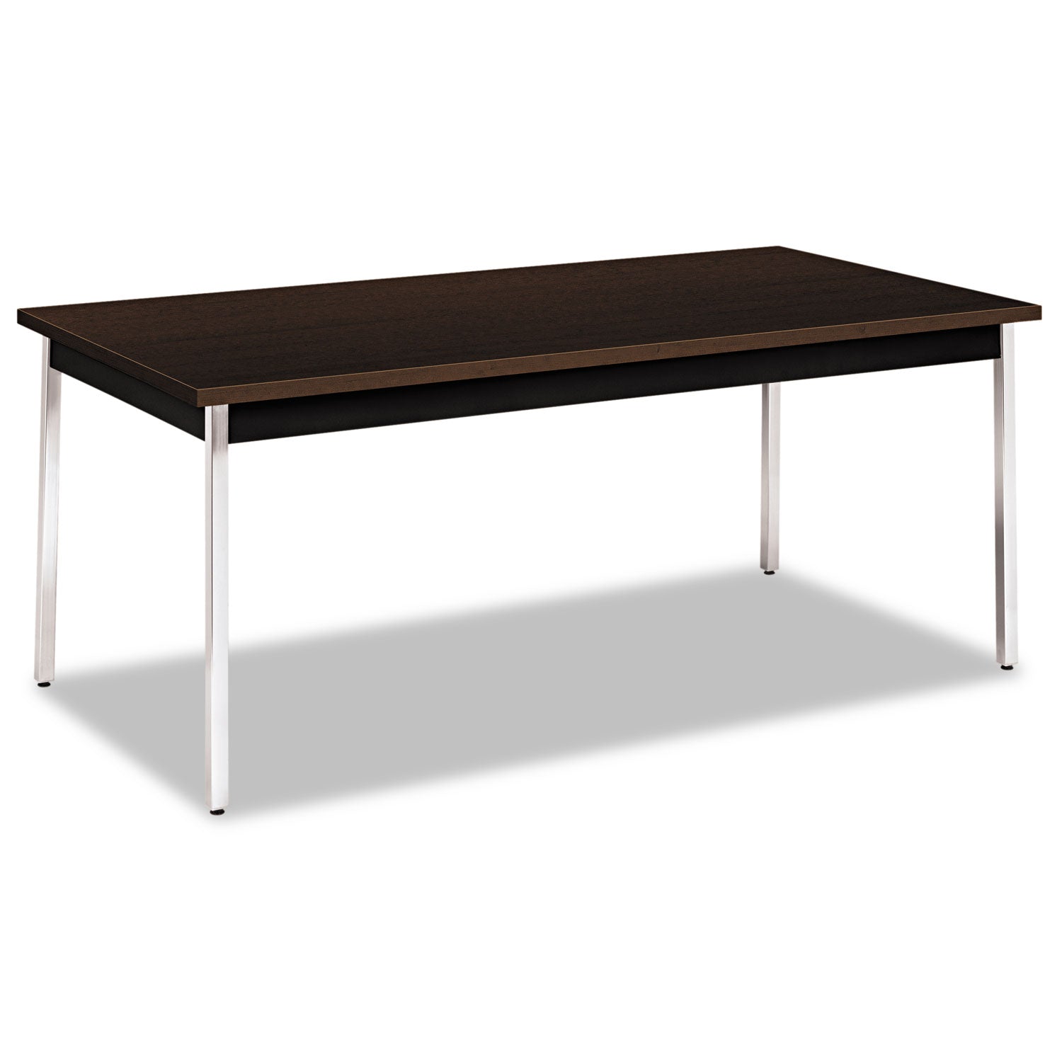 HON Utility Table, Rectangular, 72w x 36d x 29h, Mocha/Black