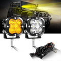 3 Inch 80W 9600LM LED Pods Lights White&Amber for