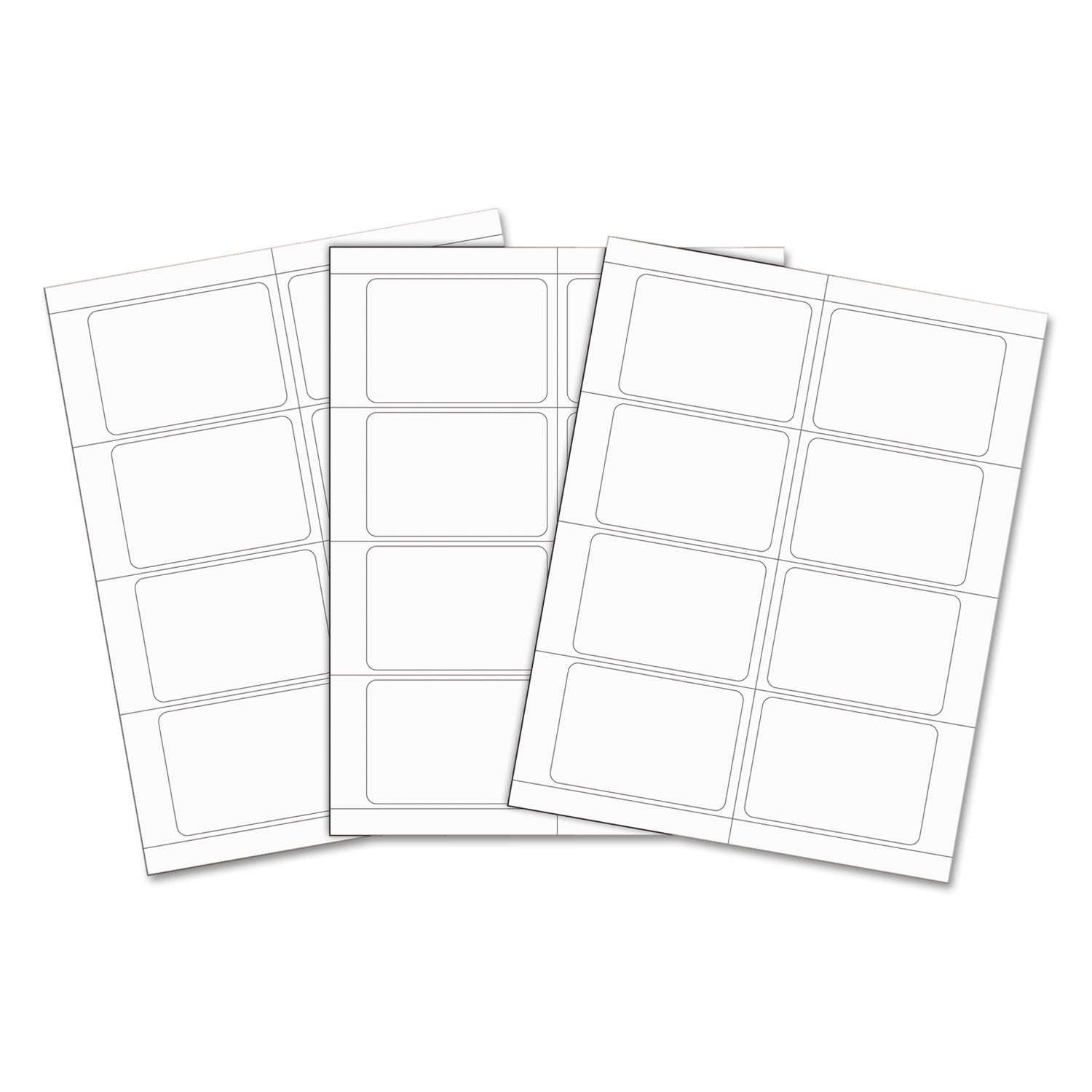 C-Line Laser Printer Name Badges, 3 3/8 x 2 1/3, White, 200/Box