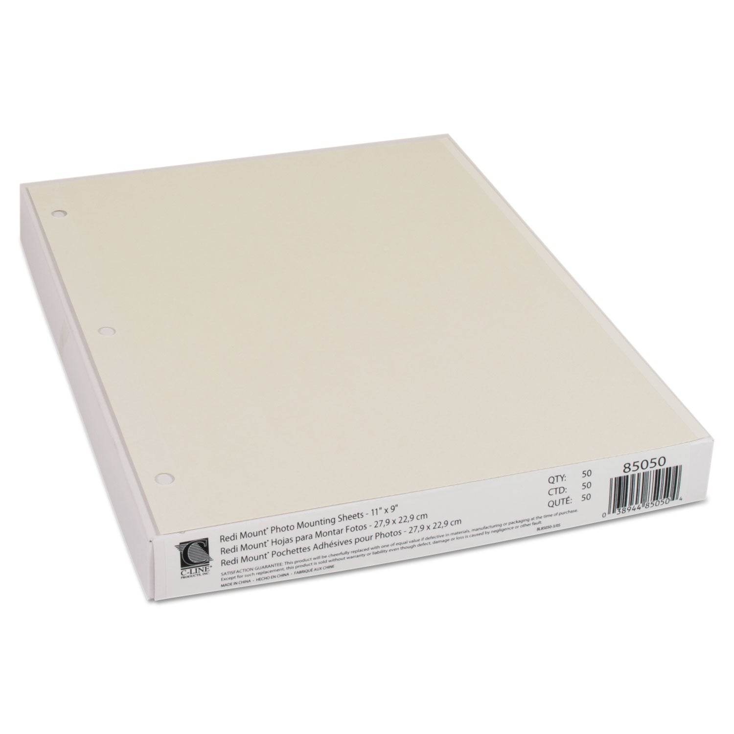 C-Line Redi-Mount Photo-Mounting Sheets, 11 x 9, 50/Box
