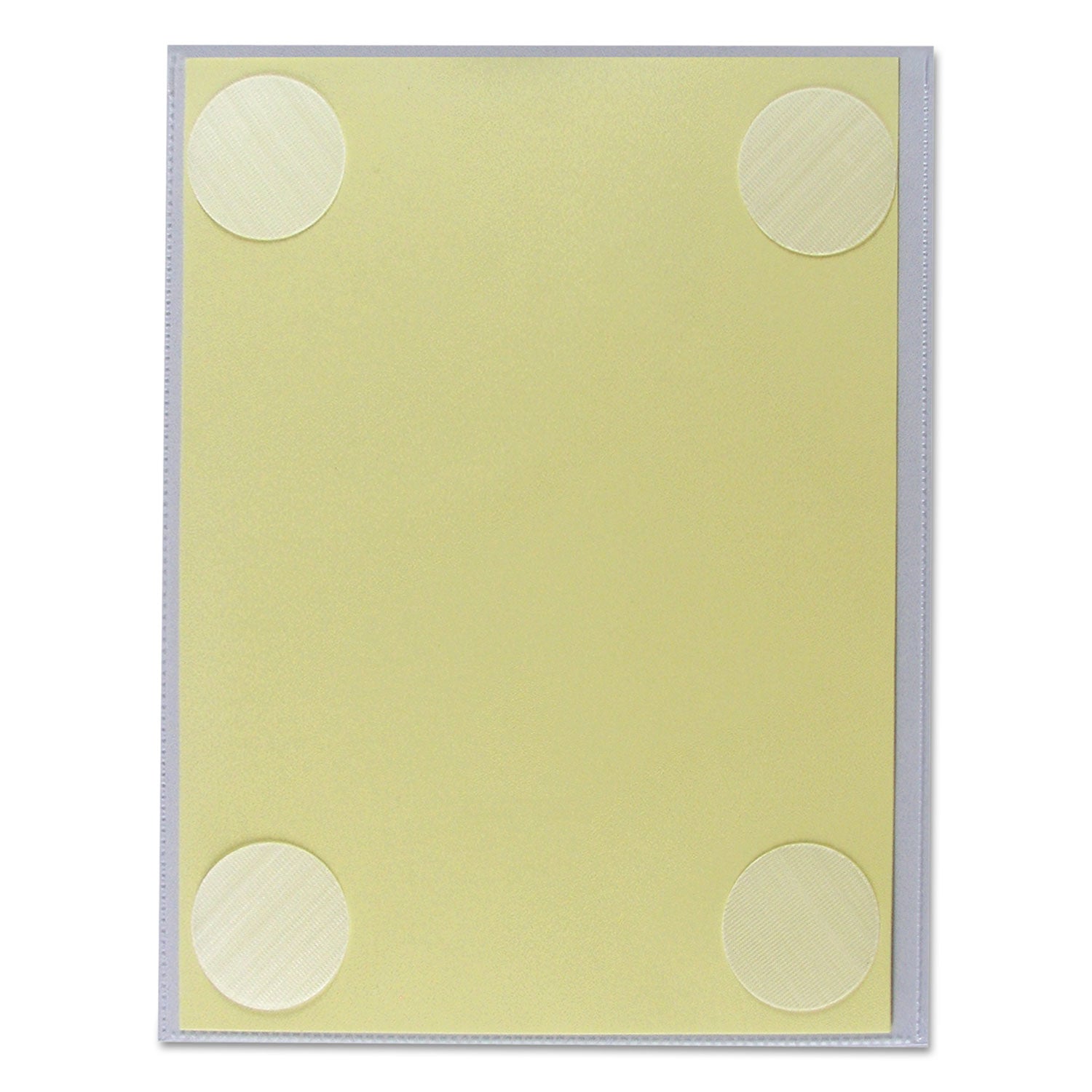 C-Line Cubicle Keepers Hook and Loop-Backed Display, 9.2 x 11.41, Velcro Mount, Clear, 25/Pack