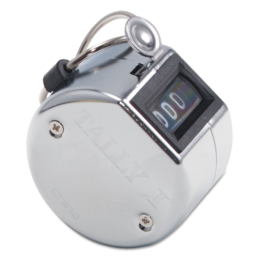 Bates Tally I Hand Model Tally Counter, Registers 0-9999, Chrome