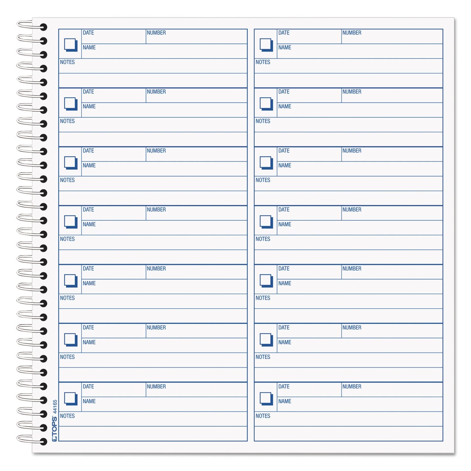 TOPS Voice Mail Log Book, 8.5 x 8.25, 1/Page, 1,400 Forms