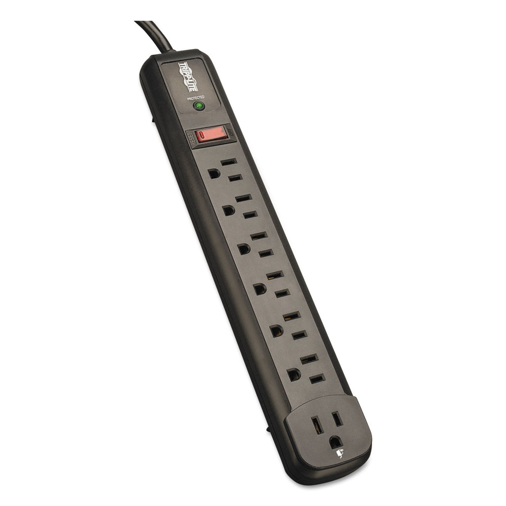 Tripp Lite Protect It! Surge Protector, 7 AC Outlets, 4 ft Cord, 1,080 J, Black