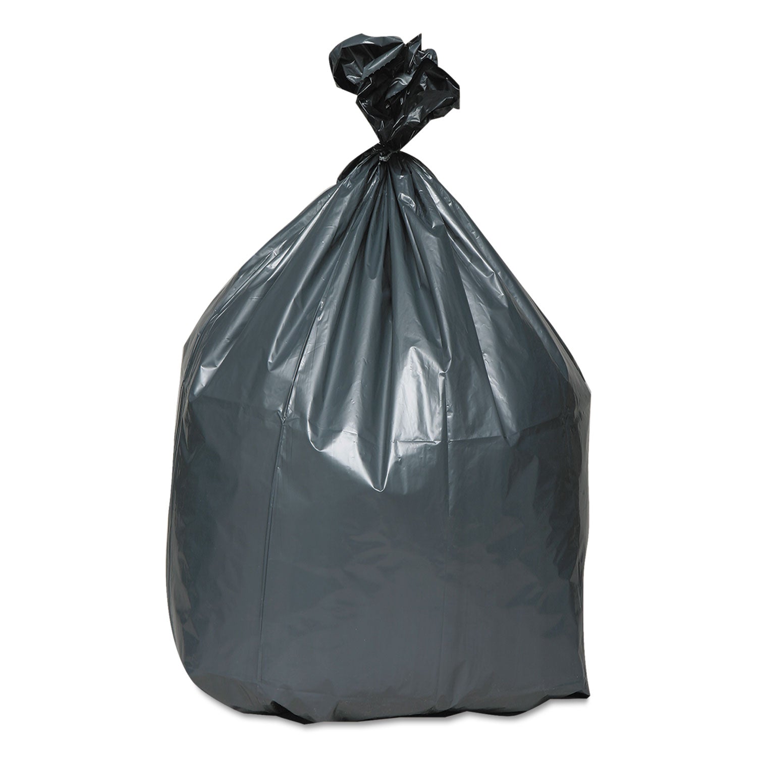 Platinum Plus Can Liners, 33 gal, 1.35 mil, 33" x 40", Gray, 100/Carton