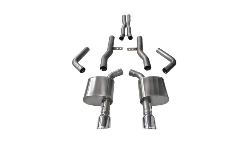 Corsa Performance 15-16 Dodge Charger SRT/Scat Pack/R/T 6.4L Polished Xtreme Cat-Back
