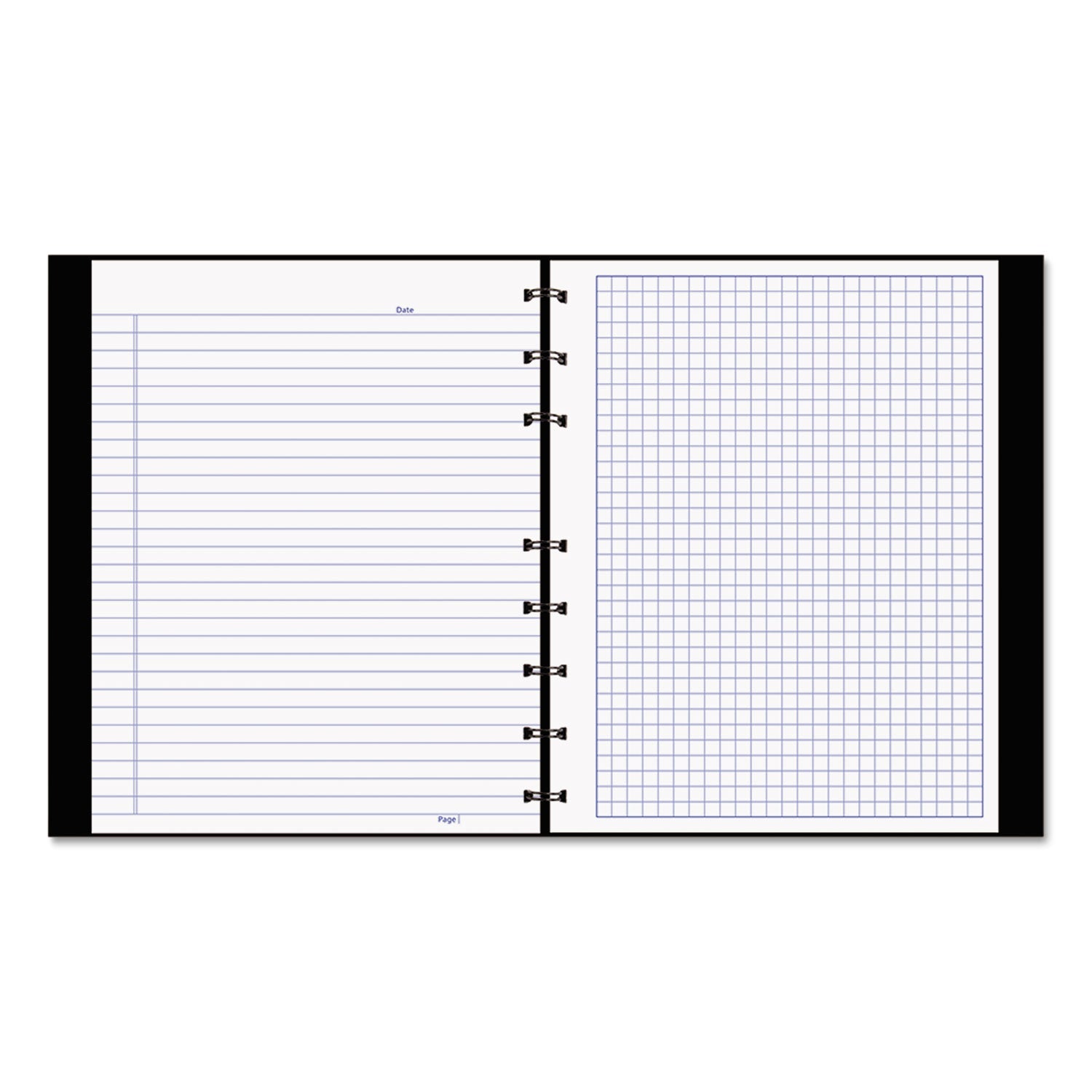 Blueline NotePro Quad Computation Notebook, Data-Lab-Record Format, Narrow Rule/Quadrille Rule, Black Cover, 9.25 x 7.25, 96 Sheets