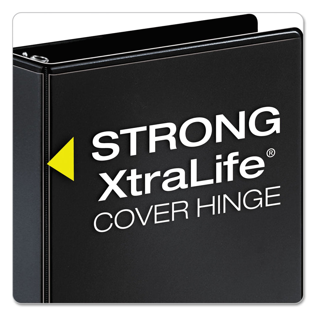 Cardinal Performer ClearVue Slant-D Ring Binder, 3 Rings, 2" Capacity, 11 x 8.5, Black
