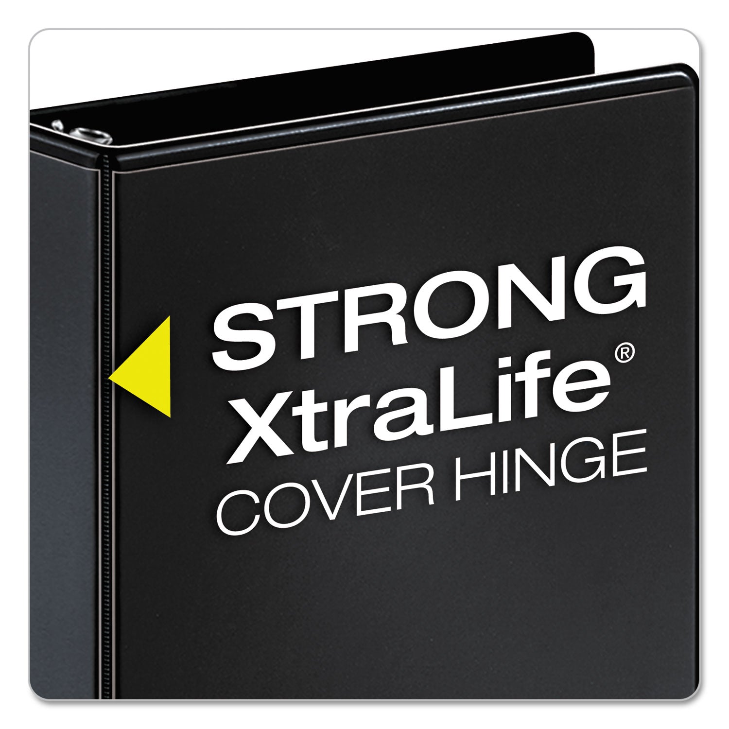 Cardinal Performer ClearVue Slant-D Ring Binder, 3 Rings, 2" Capacity, 11 x 8.5, Black