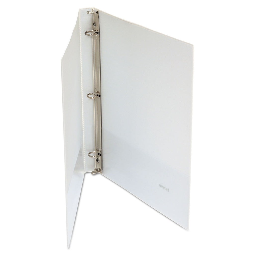 Universal Economy Round Ring View Binder, 3 Rings, 0.5" Capacity, 11 x 8.5, White