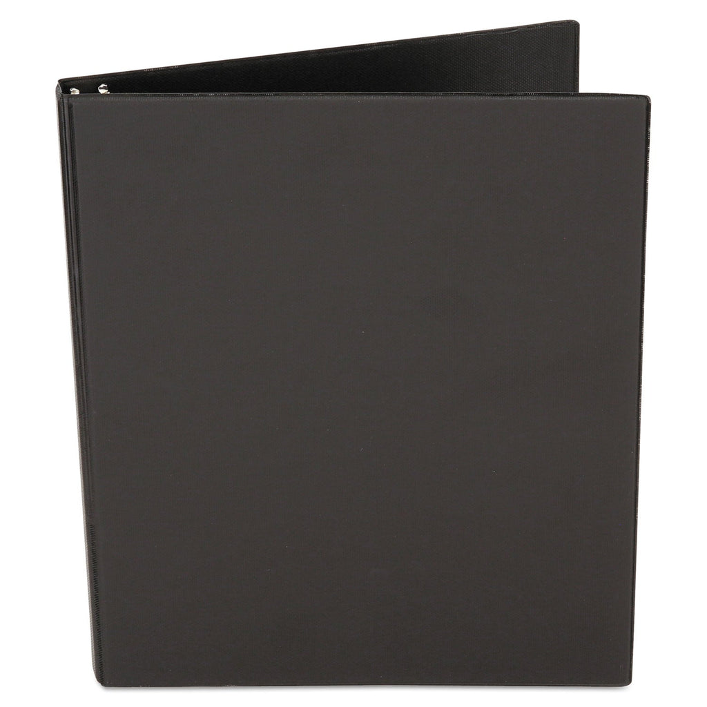 Universal Economy Non-View Round Ring Binder, 3 Rings, 1" Capacity, 11 x 8.5, Black