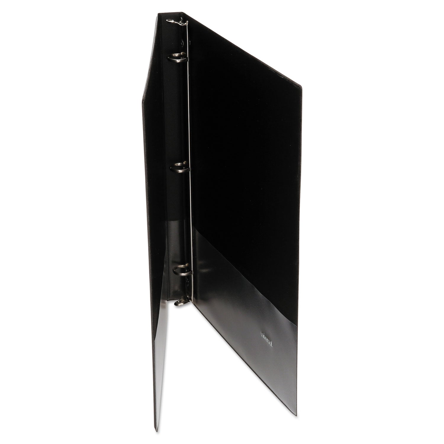 Universal Economy Non-View Round Ring Binder, 3 Rings, 1" Capacity, 11 x 8.5, Black