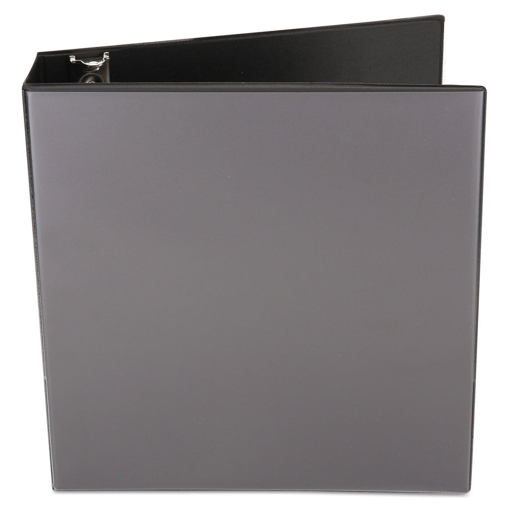 Universal Economy Round Ring View Binder, 3 Rings, 2" Capacity, 11 x 8.5, Black