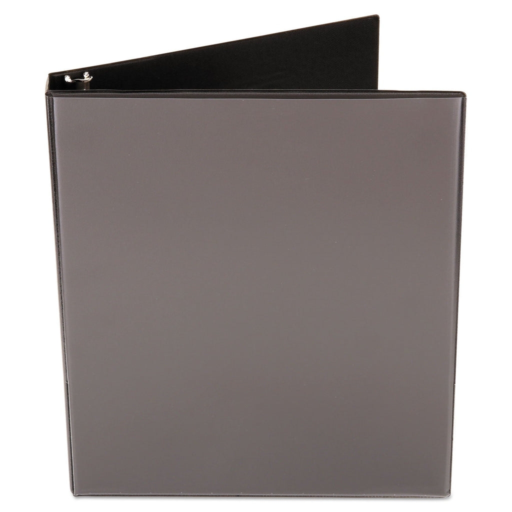 Universal Economy Round Ring View Binder, 3 Rings, 1" Capacity, 11 x 8.5, Black