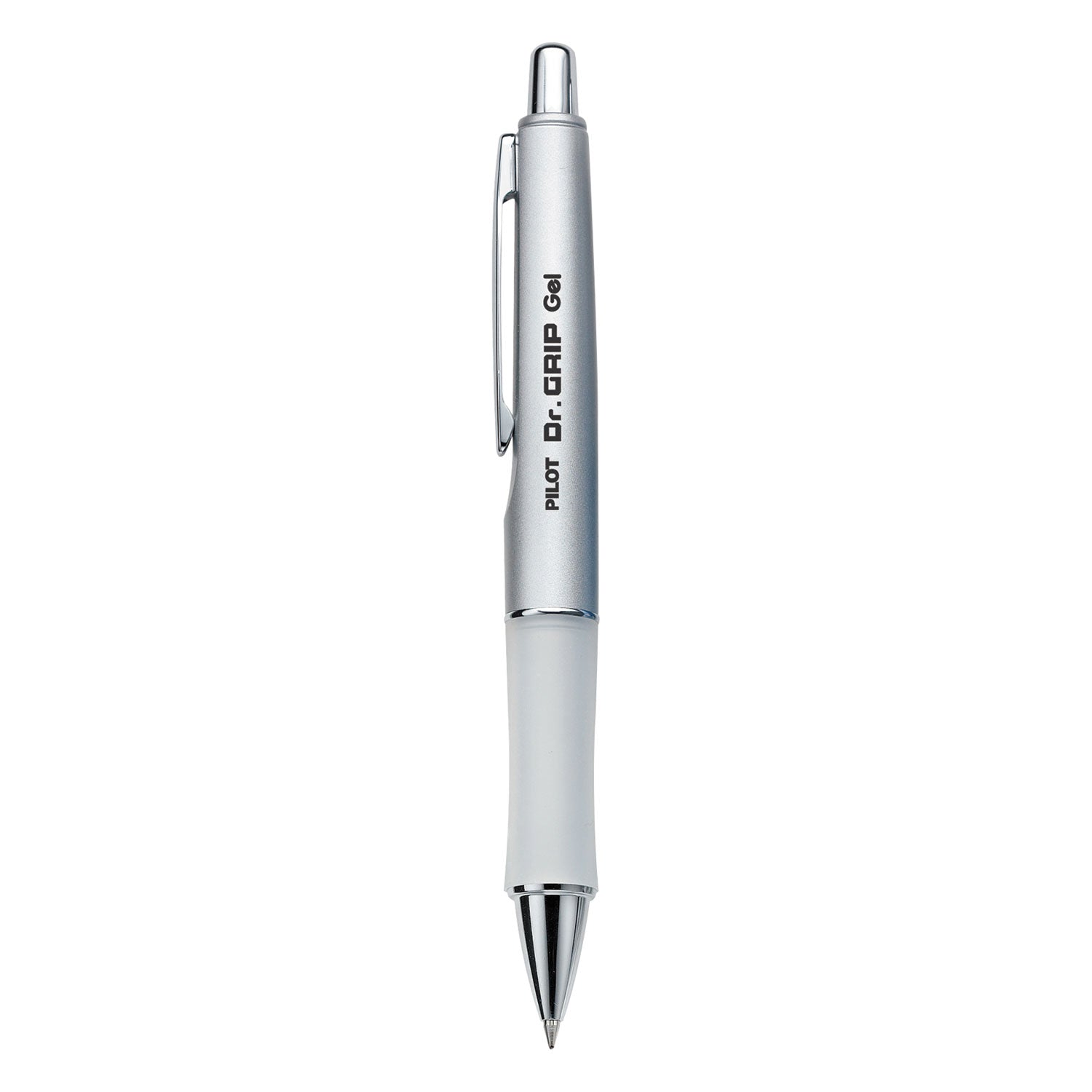 Pilot Dr. Grip Limited Gel Pen, Retractable, Fine 0.7 mm, Black Ink, Platinum Barrel