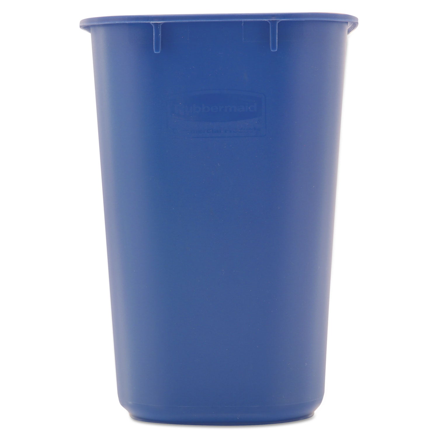 Rubbermaid Small Deskside Recycling Container, Rectangular, Plastic, 13.63 qt, Blue