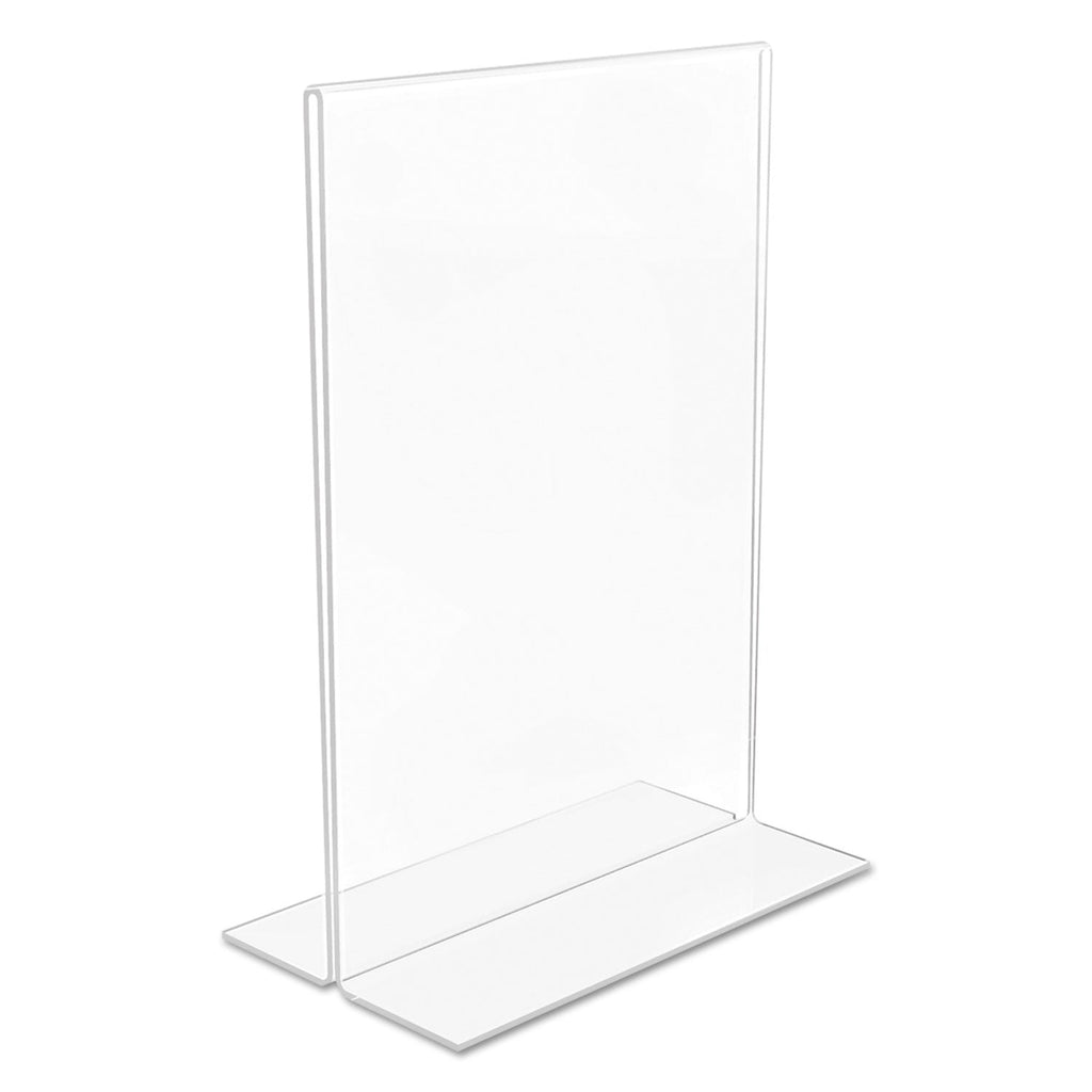 deflecto Classic Image Double-Sided Sign Holder, 5 x 7 Insert, Clear