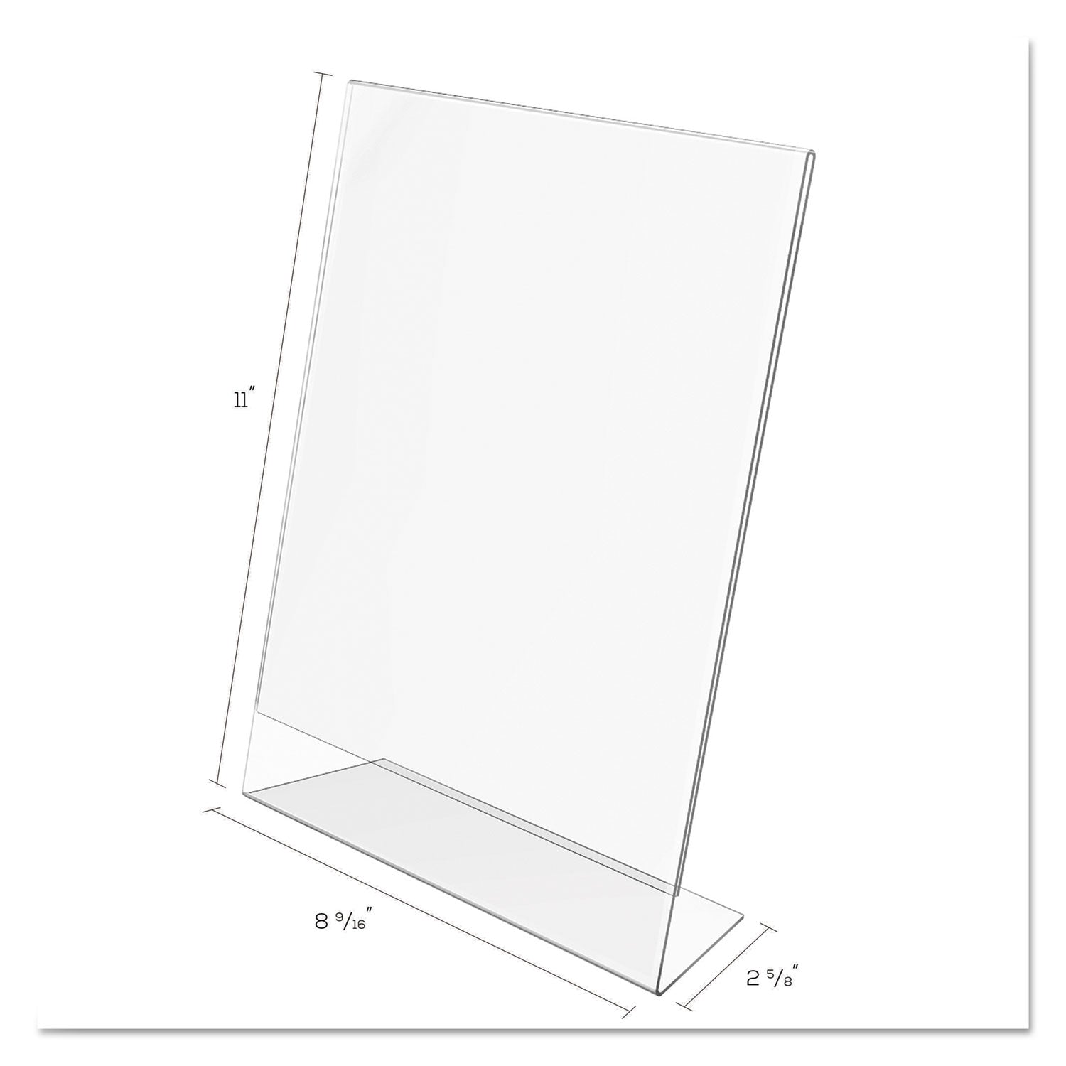 deflecto Classic Image Slanted Sign Holder, Portrait, 8.5 x 11 Insert, Clear
