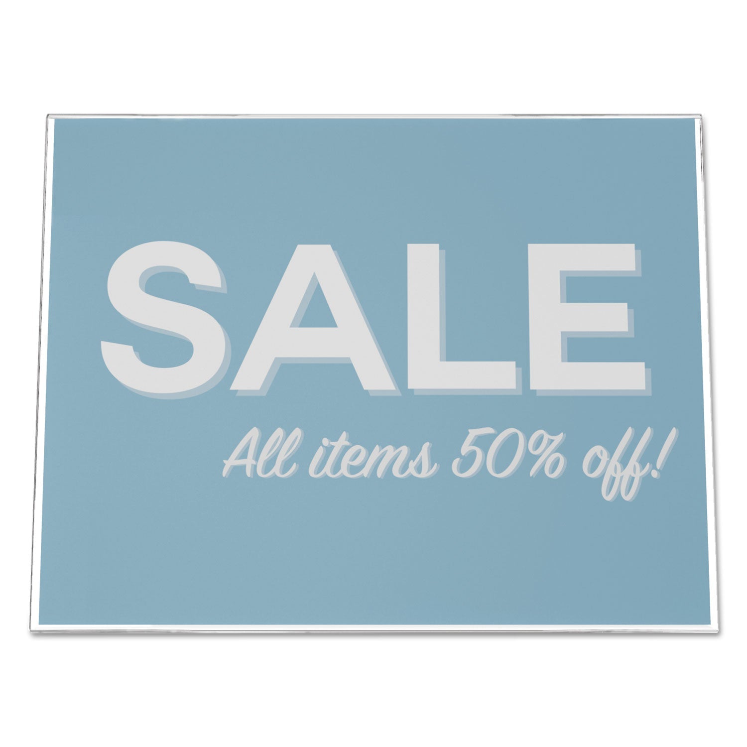 deflecto Classic Image Slanted Sign Holder, Landscaped, 11 x 8.5 Insert, Clear