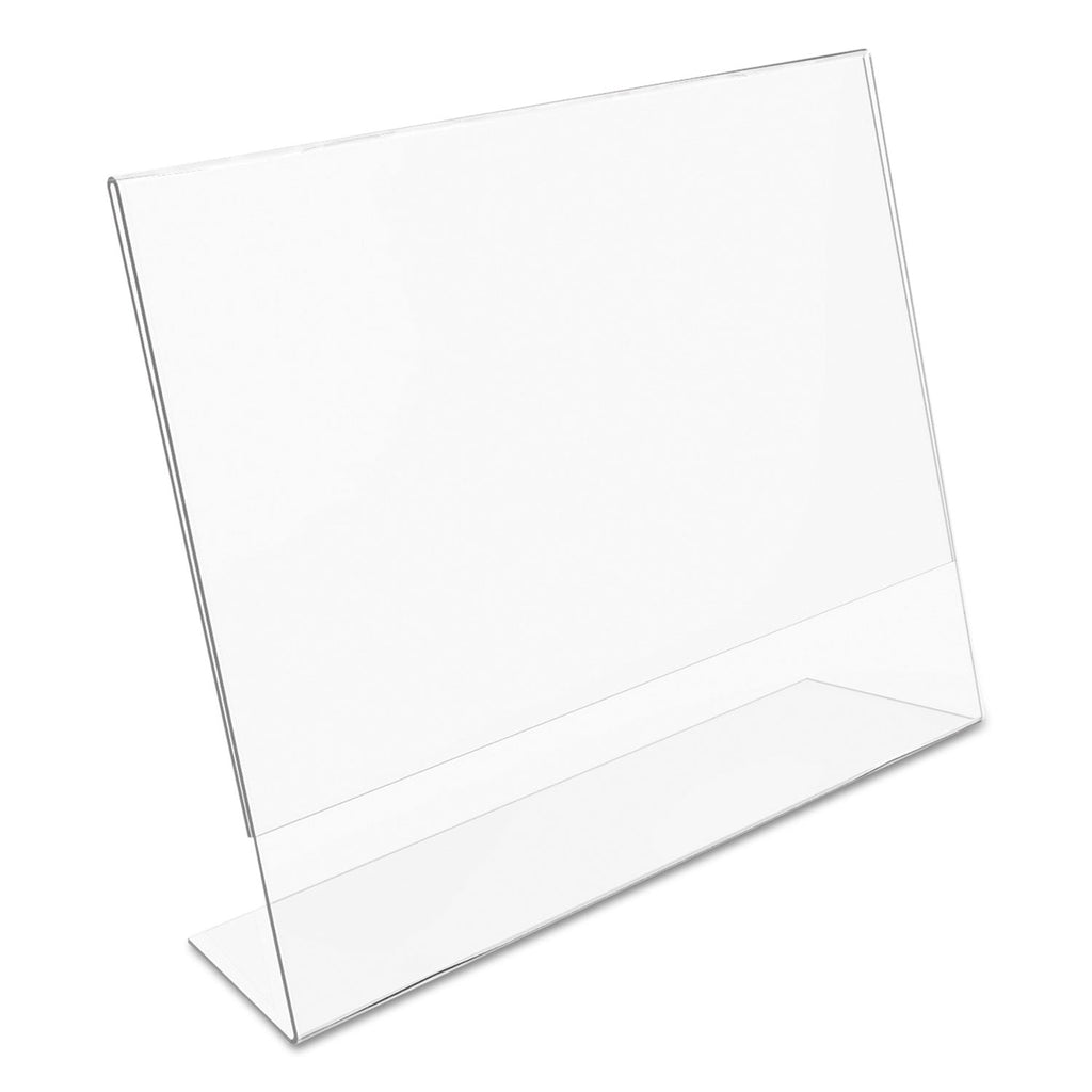 deflecto Classic Image Slanted Sign Holder, Landscaped, 11 x 8.5 Insert, Clear