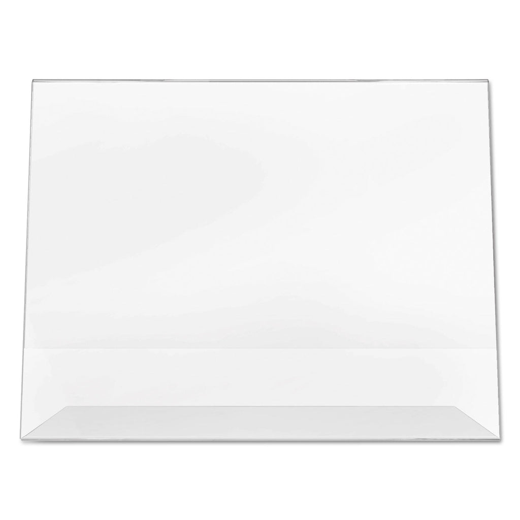 deflecto Classic Image Slanted Sign Holder, Landscaped, 11 x 8.5 Insert, Clear